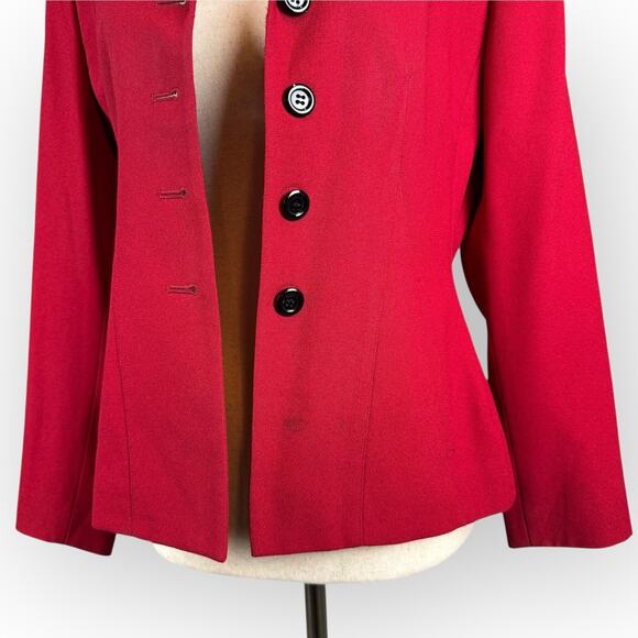 Vintage Red Suit Jacket and Skirt Set Small - Picture 6 of 10
